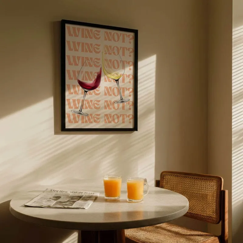 Wine Not Archival Canvas Wall Art - Black media 5