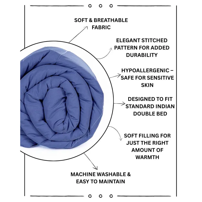 Lush Slumber Reversible Comforter (Purple) 90 GSM media 7