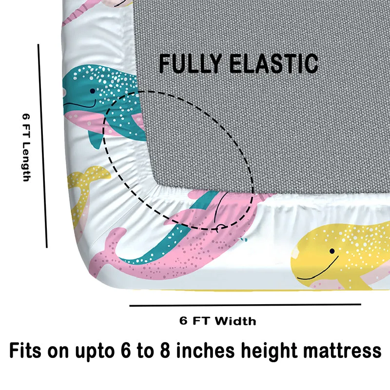 Narwhals Fitted Microfiber Microfiber Bedsheet - 150 GSM media 6