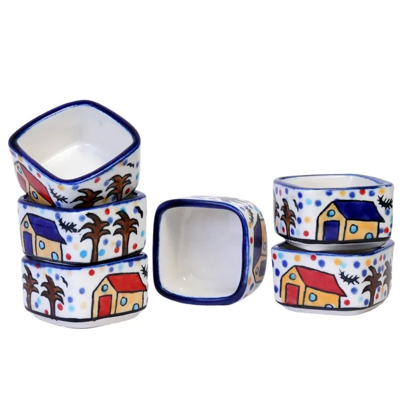 Culinova Ceramic Dip Bowls (Multicolor ,35 mL Each) - Set Of Six media 4