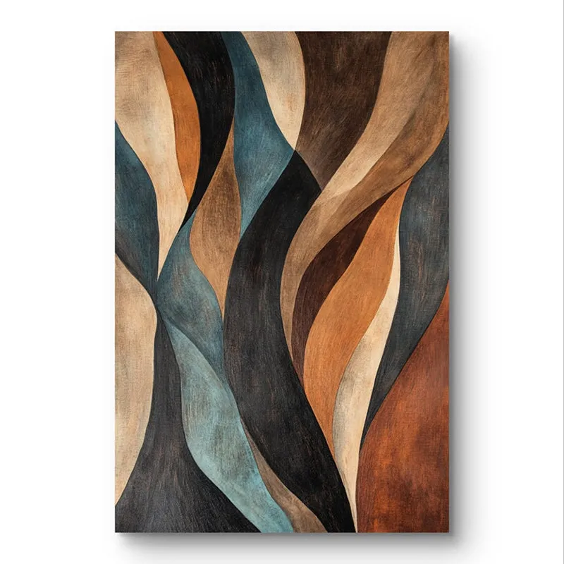 Earthen Curves Canvas Wall Painting media 4