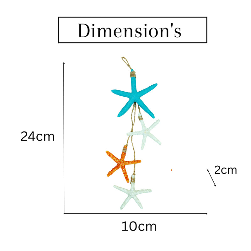 Starfish String Wooden Wall Accent (Light Blue) - Set Of Two media 6