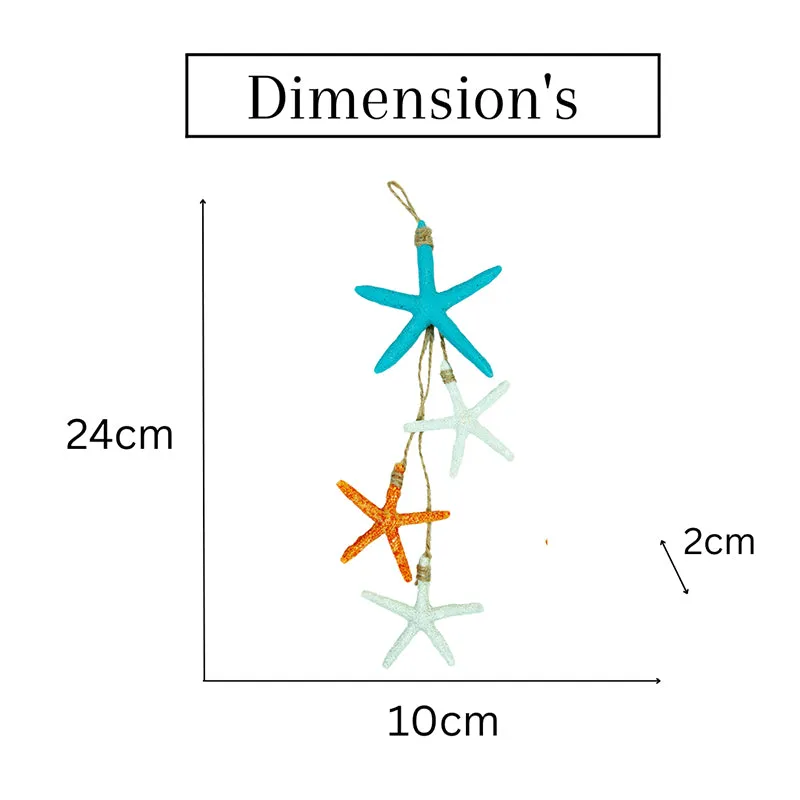 Starfish String Wooden Wall Accent (Light Blue) - Set Of Two media 6