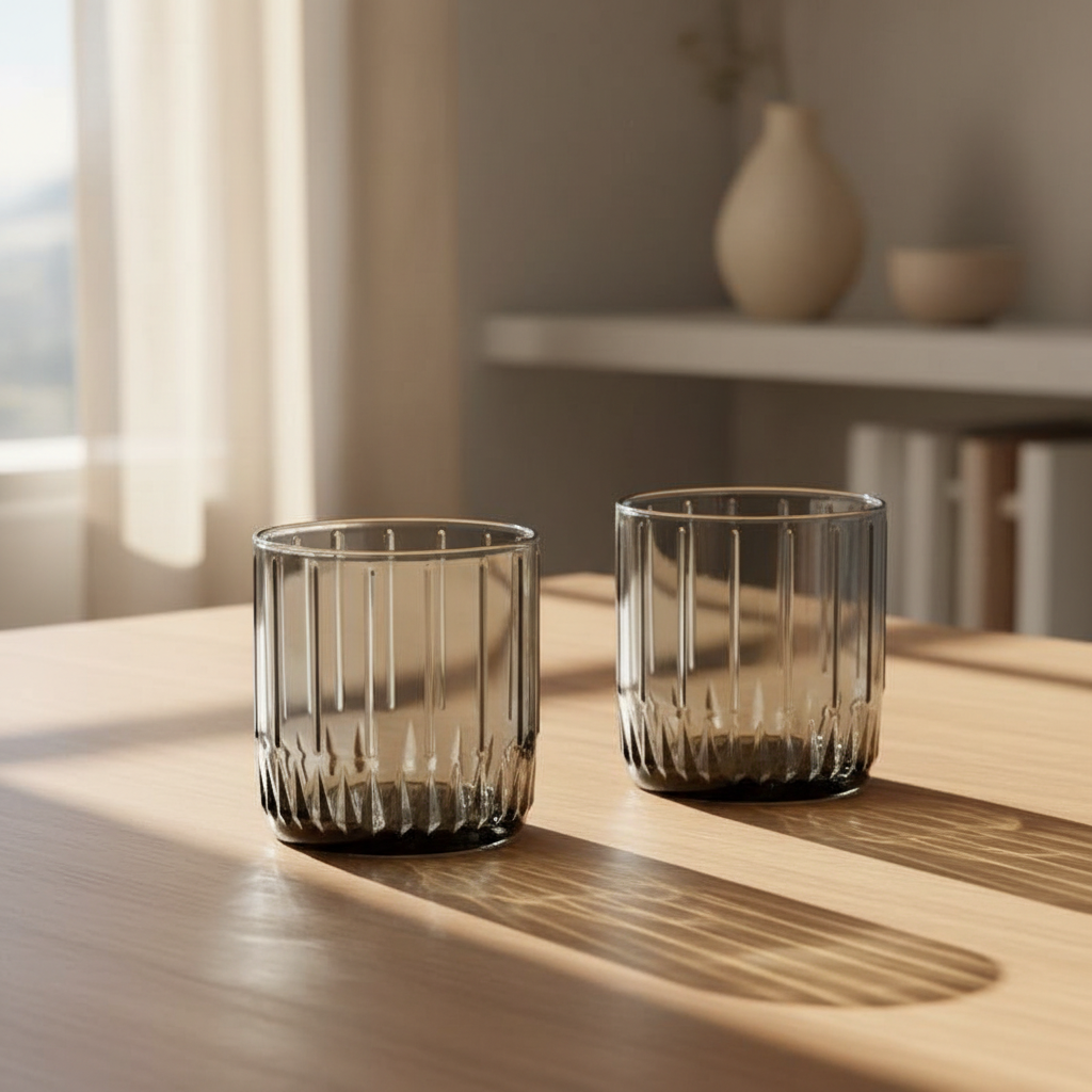 Pasabahce Friscot Black Glass Tumbler (265 ML) - Set Of Six - 265 ML each