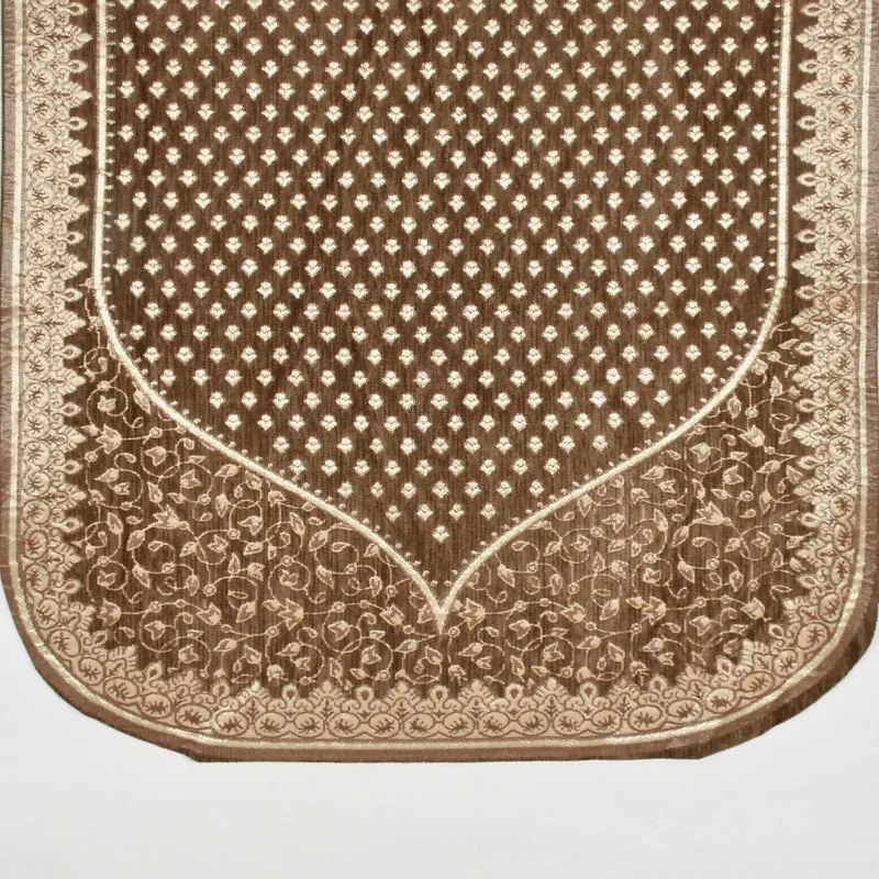 Petite Leaves Chenille Sofa Cover - Light Brown media 7
