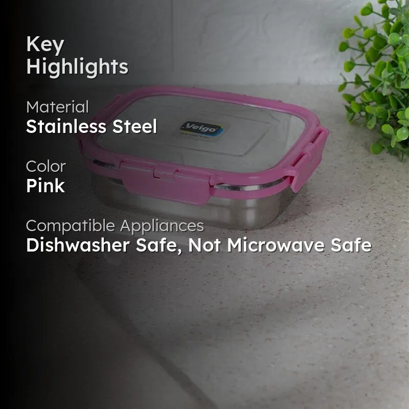 Maxo Munch Airtight Lunch Box (PInk) - 575 mL media 2