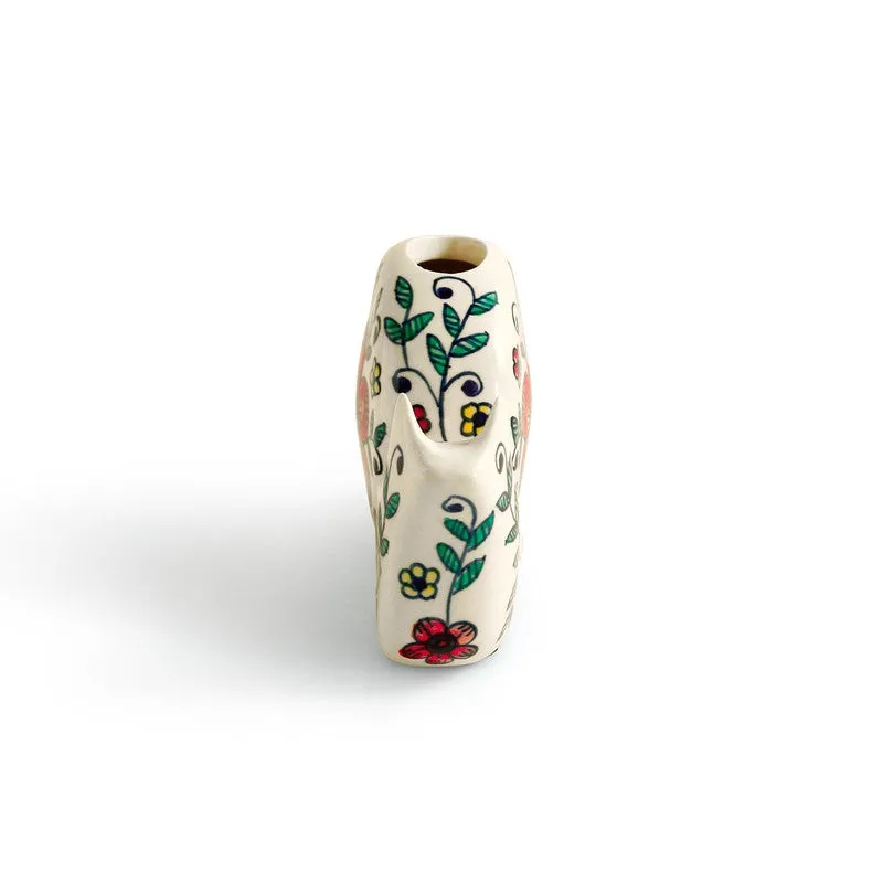 Floral Snail Handpainted Ceramic Showpiece media 5