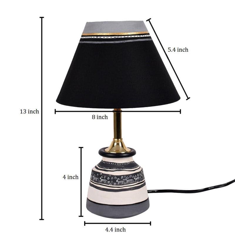 Abdel Terracotta Table Lamp - Black,White media 7