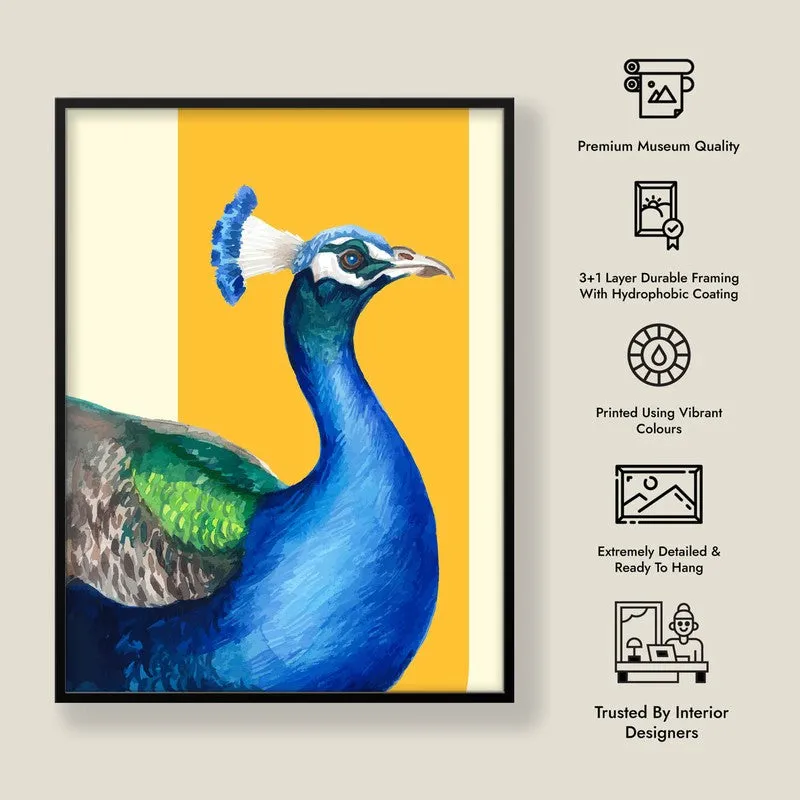 Neela Mayura Halo Archival Paper Wall Art With Frame media 8