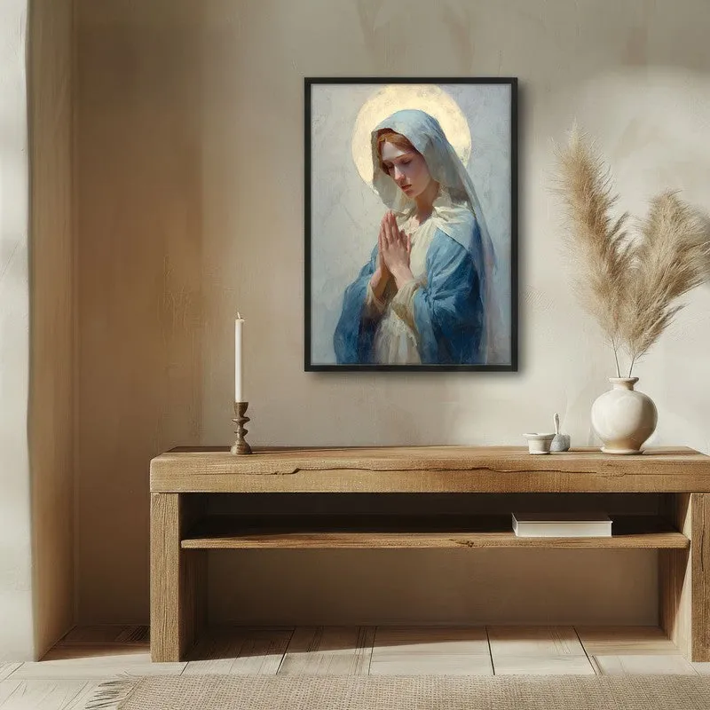 Divine Calm Archival Paper Wall Painting With Black Frame media 1