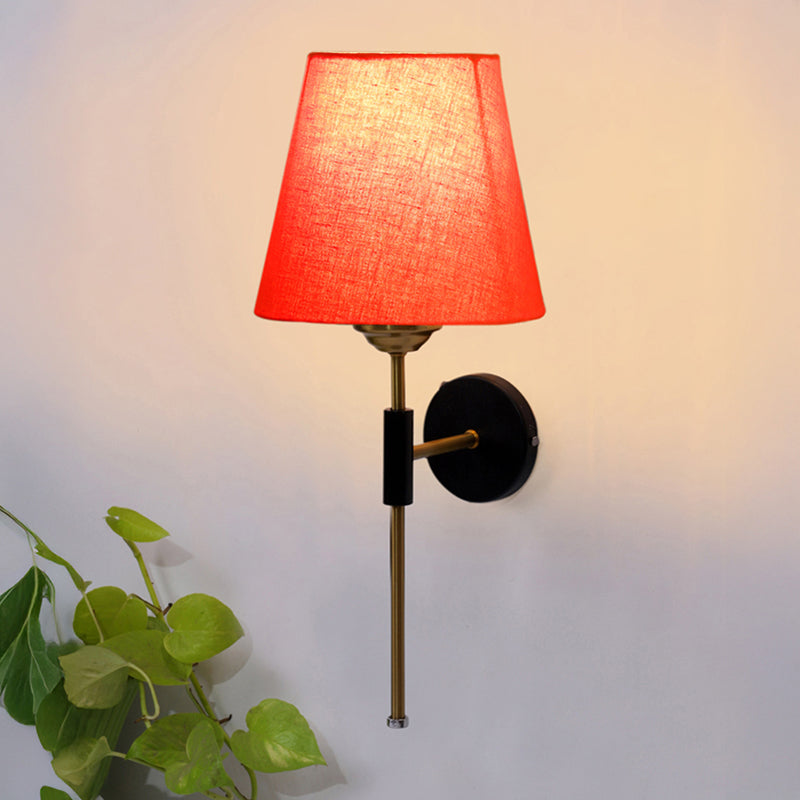 Beryll Steel & Cotton Wall Lamp - Orange