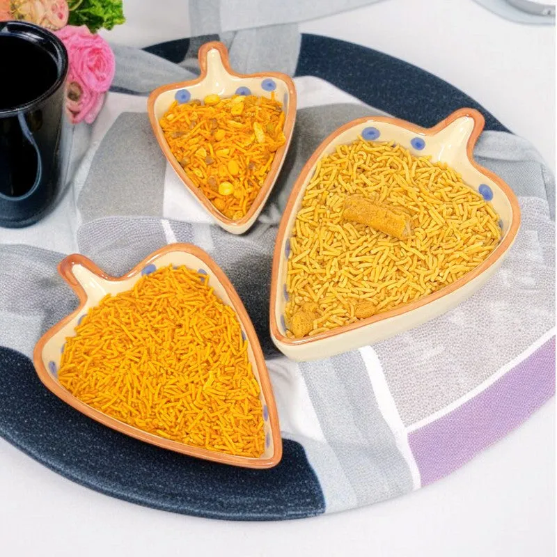 Polkae Brown Ceramic Platter - Set Of Three media 7