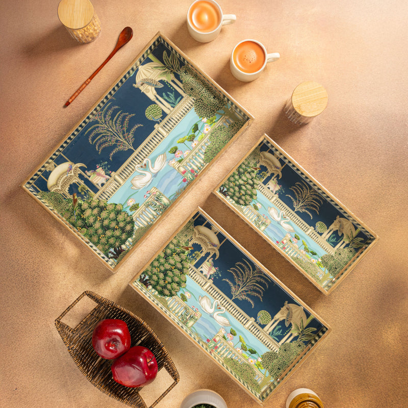 Rajhans Serving Tray - Set Of Three