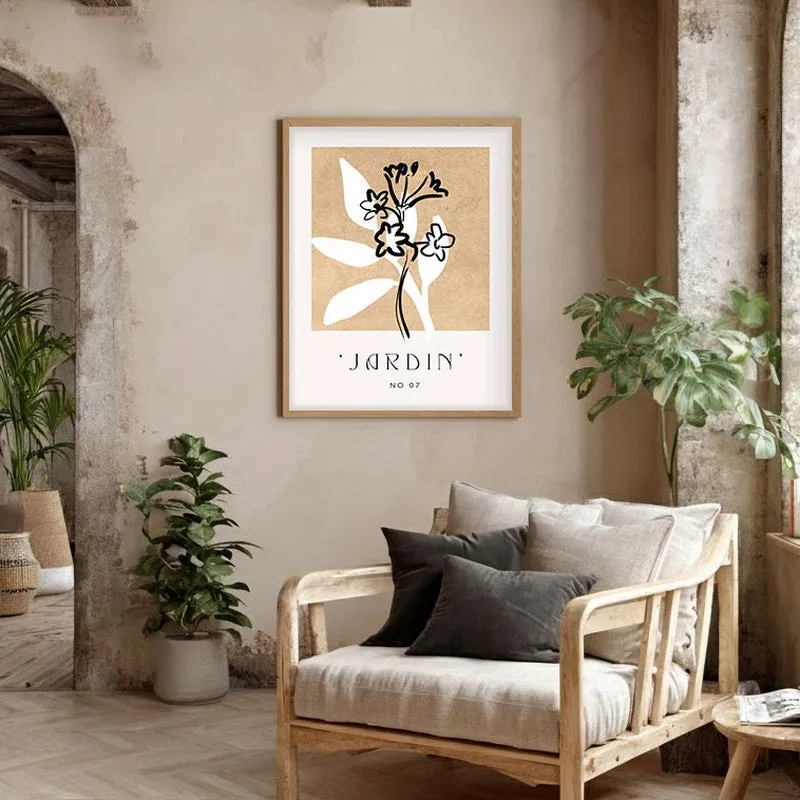 Fleuron Canvas Wall Painting With Brown Frame media 5