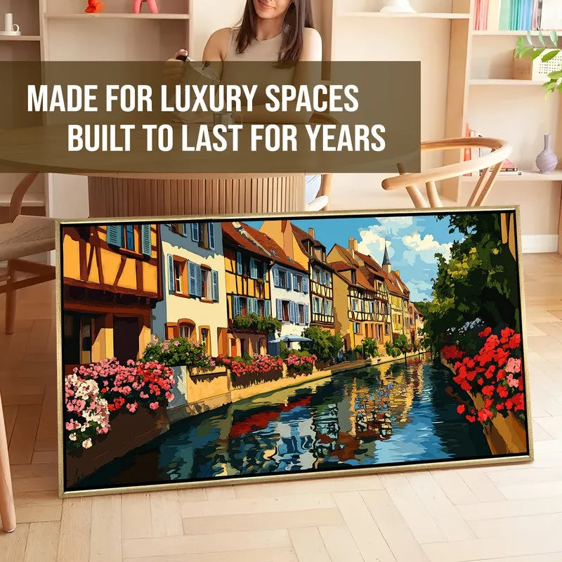 Canal Reverie Canvas Wall Painting With Frame media 7