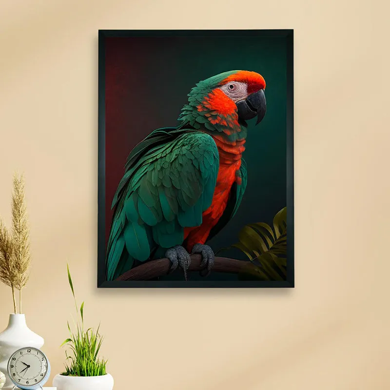 Parrot Of Night Wall Art With Resin Frame media 3