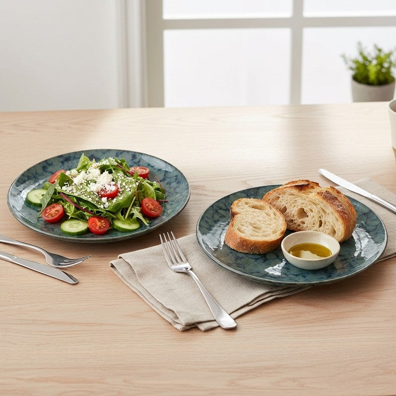 Ceramic Dinner Plates (Grey) - Set of Two