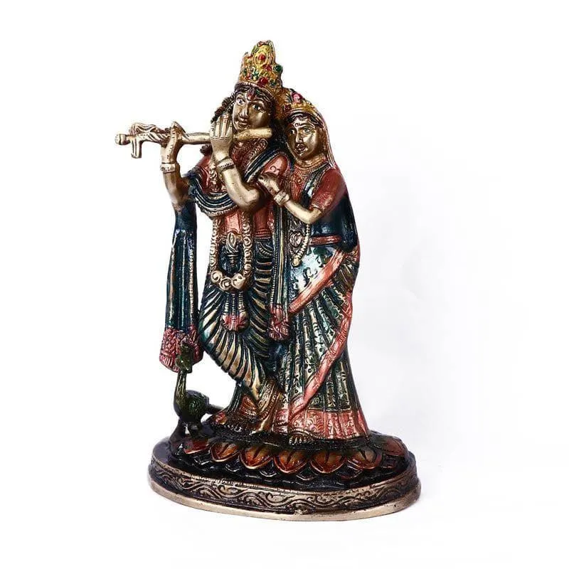 Elegant Radha Krishna Brass Idol media 4
