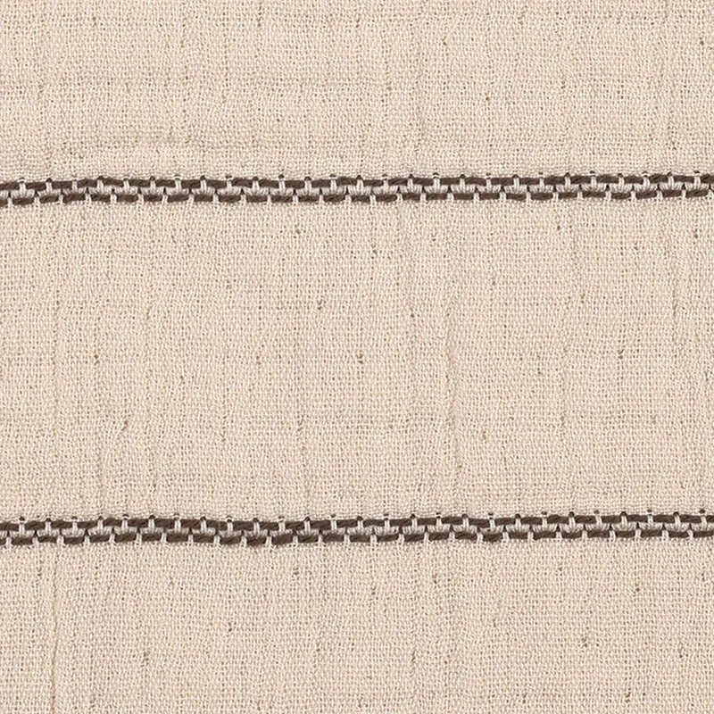 Thread Stripe Cotton Throw - Beige media 3