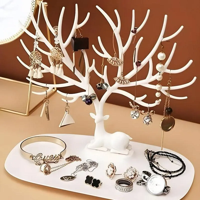 Autumn Tree Plastic Jewellery Organizer - White media 1