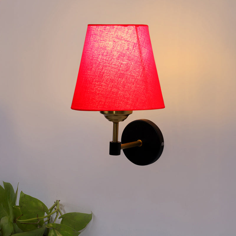 Aquilon Steel & Cotton Wall Lamp - Red