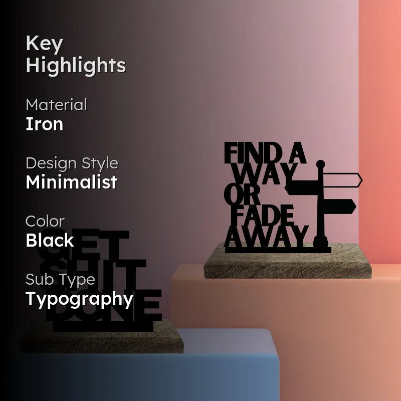Resolve & Persistence Typography Showpiece - Set Of Two media 2
