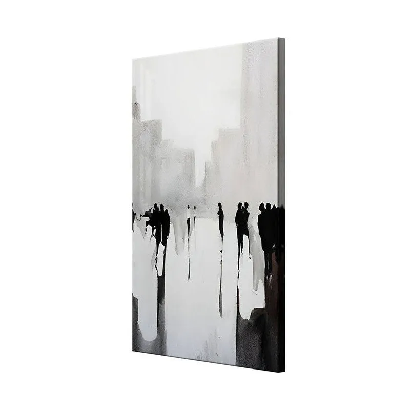 Silhouetted Cityscape Wall Painting media 5
