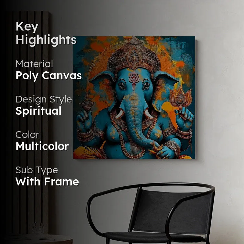 Gajamukha Ganapathy Wall Painting media 2