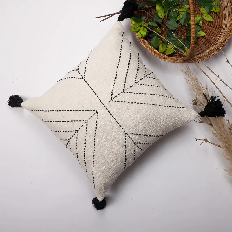 Thread Glyph V Embroidered Cushion Cover media 5