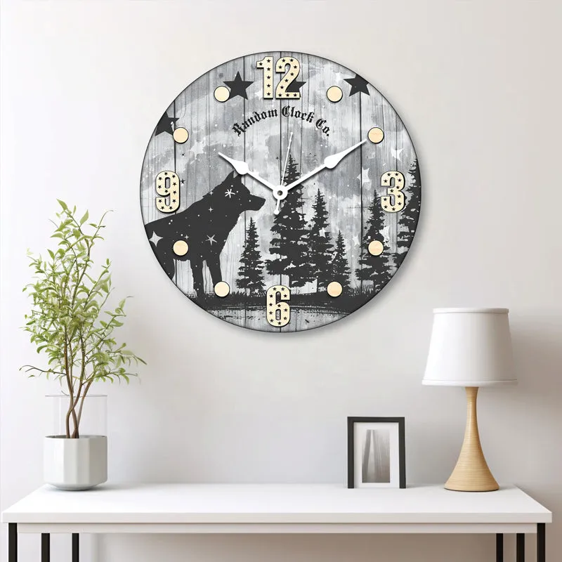 Sveglia Analog Wooden Wall Clock media 1