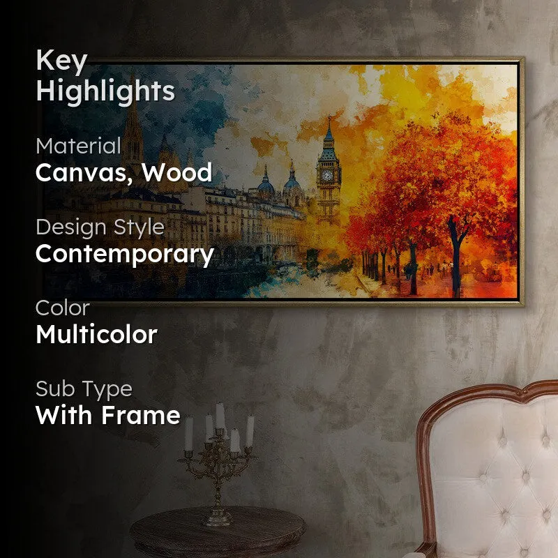 Chromapolis Canvas Wall Painting With Frame media 2