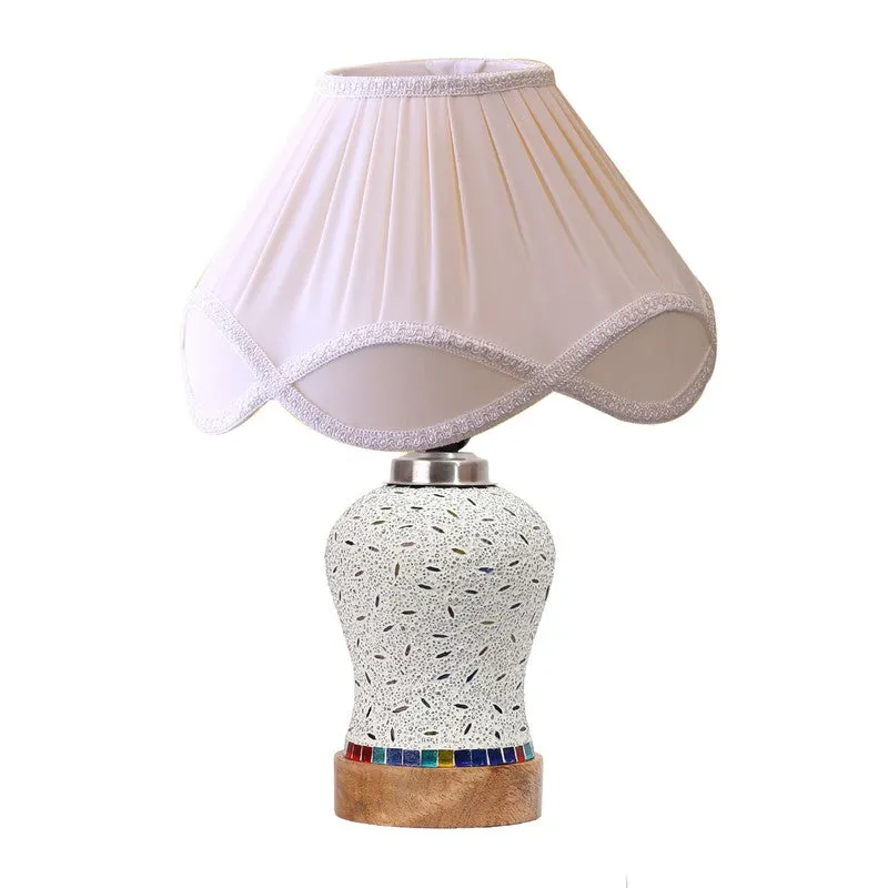 Nivora Arc Pleated Wooden Table Lamp - Multicolor media 5