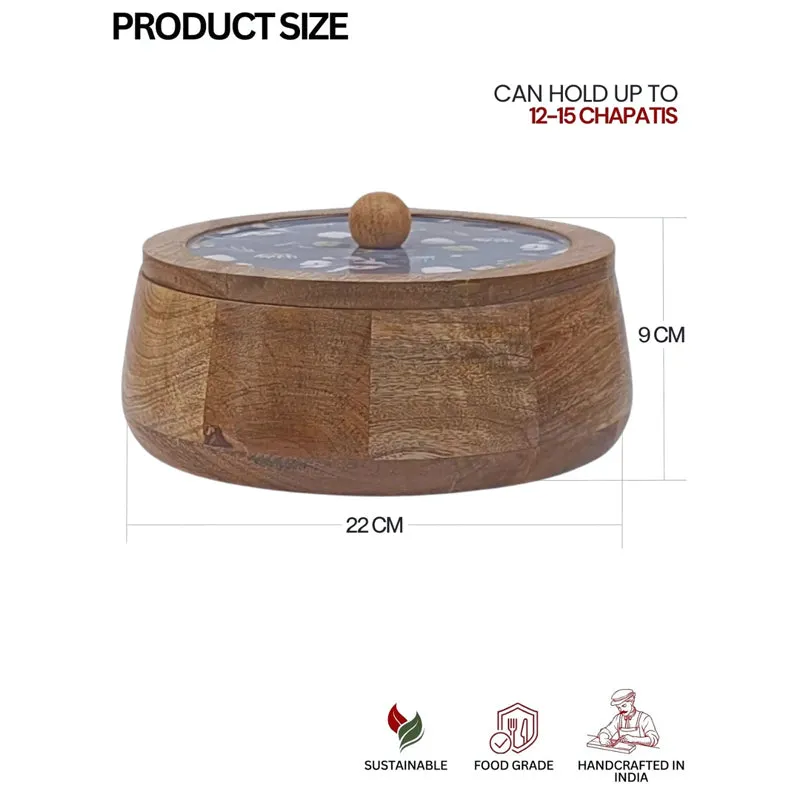 Rasva II Wood Roti Box - Blue media 7