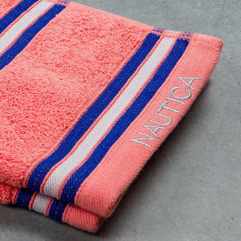 Nautica Dove Dual Down Cotton Hand Towel (Coral) - Set Of Two media 5