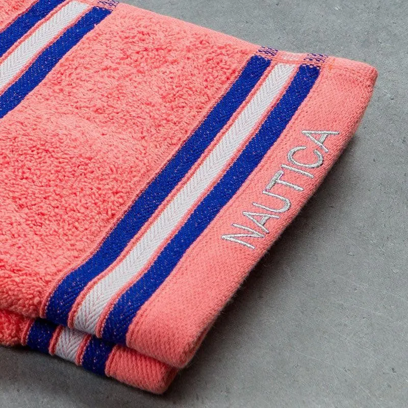 Nautica Dove Dual Down Cotton Hand Towel (Coral) - Set Of Two media 5
