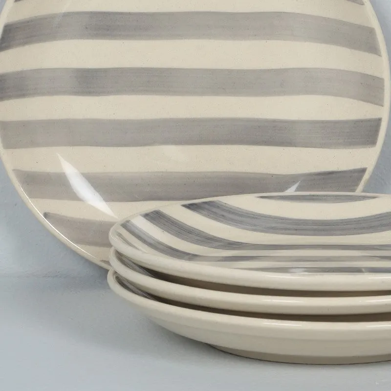 Cuisia Ceramic Quarter Plates(Grey,White) - Set Of Four media 5