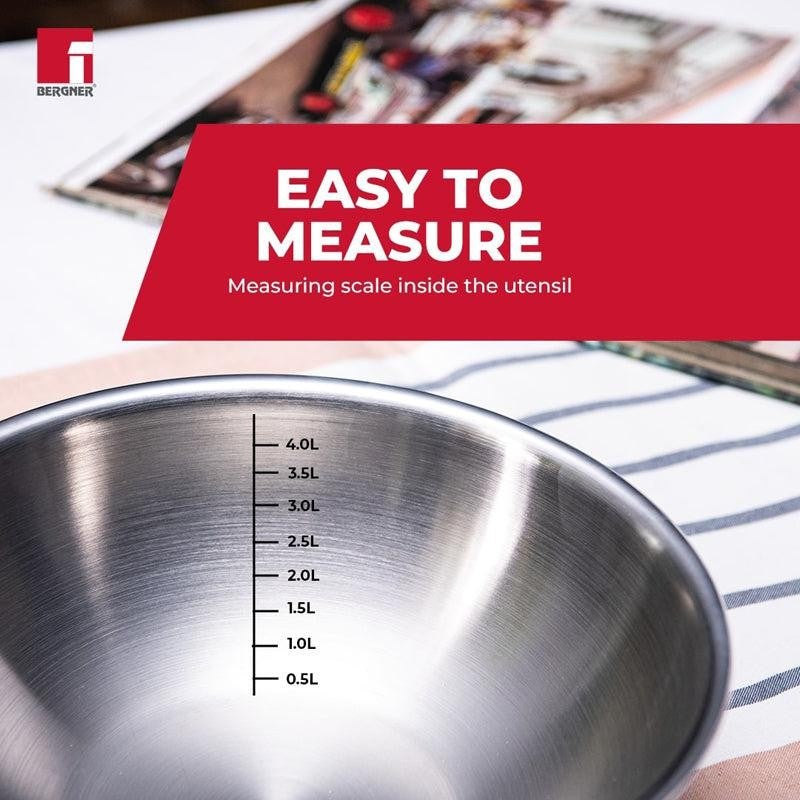 Bergner Tripro Triply Stainless Steel Cook and Mixing Bowl With Lid - 4250 mL media 7
