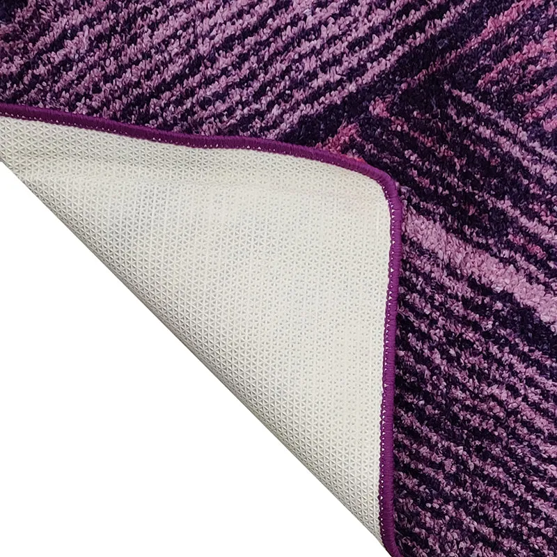 Albion Geometric Micro Fiber Runner Rug - Purple media 6