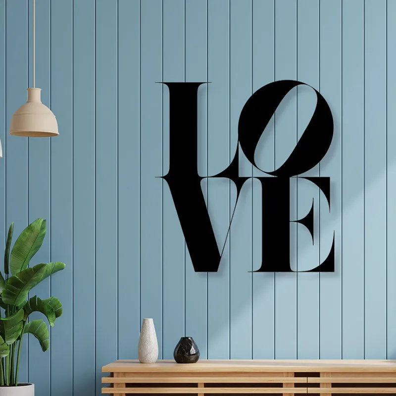 Love  Black Iron Wall Accent media 1