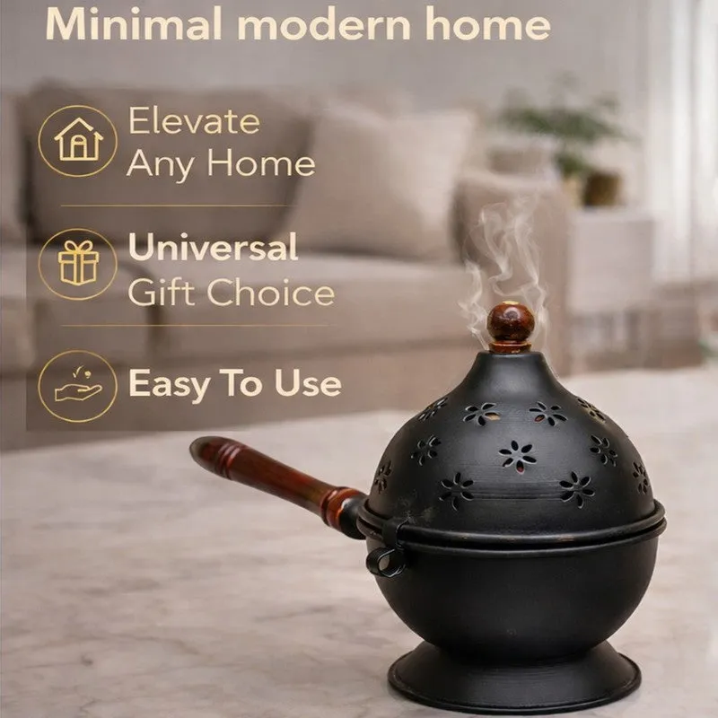 Surabhi Dhoop Incense Holder - Black media 4