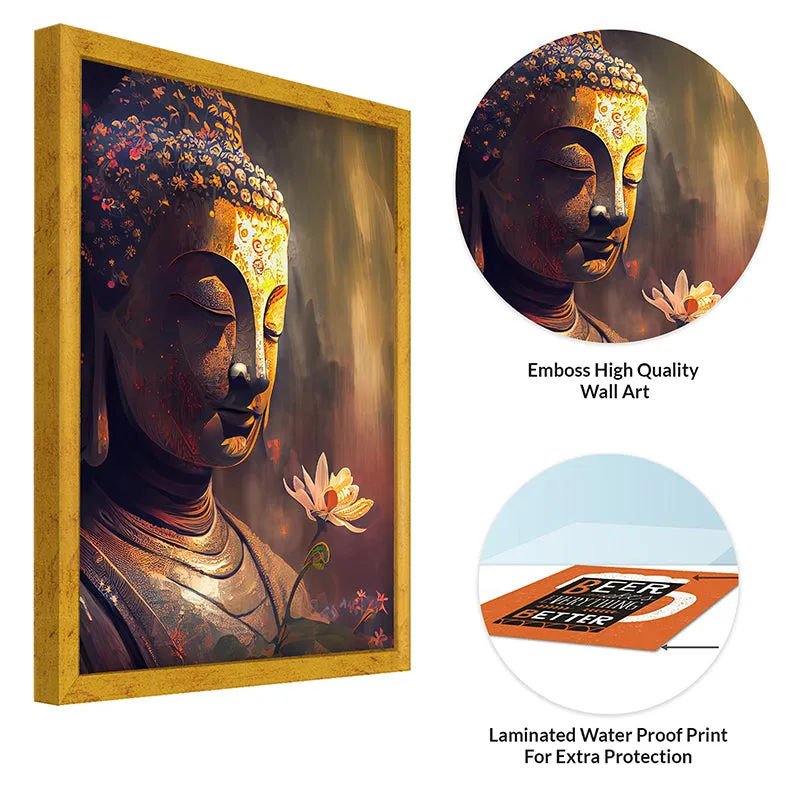 Divine Meditation Bless Wall Painting media 2