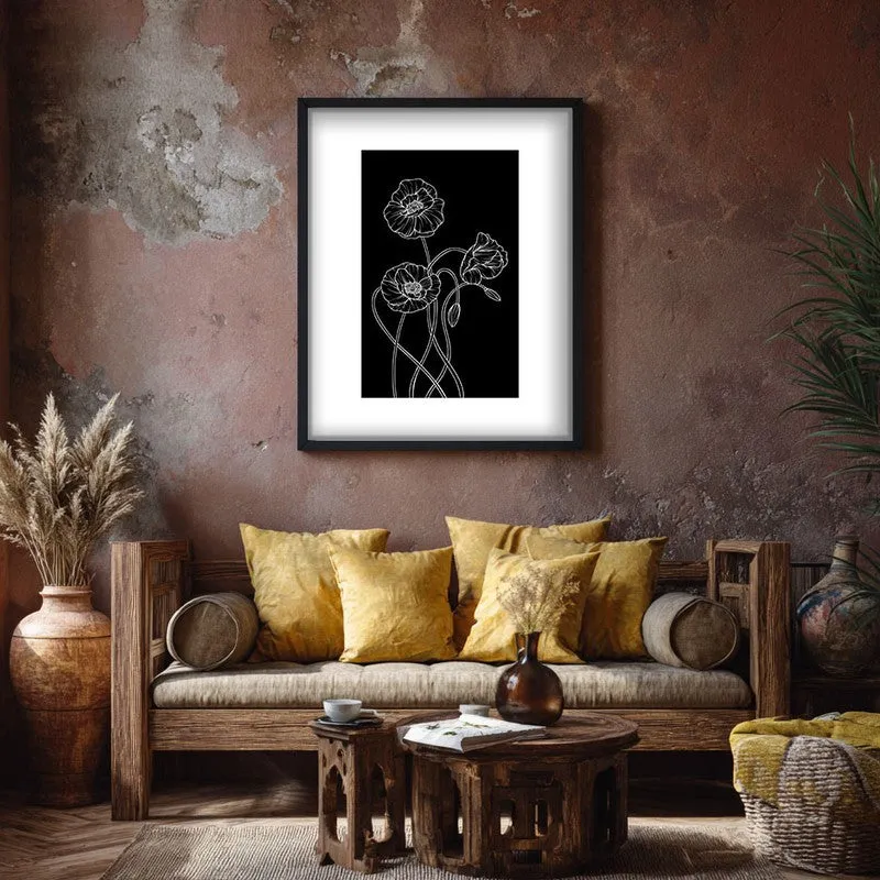 Dark Garden Canvas Wall Painting With Black Frame media 7