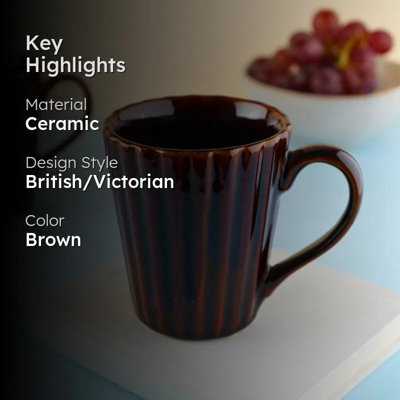 Listo Ceramic Coffee Mug (250 mL Each) - Set of Six media 2