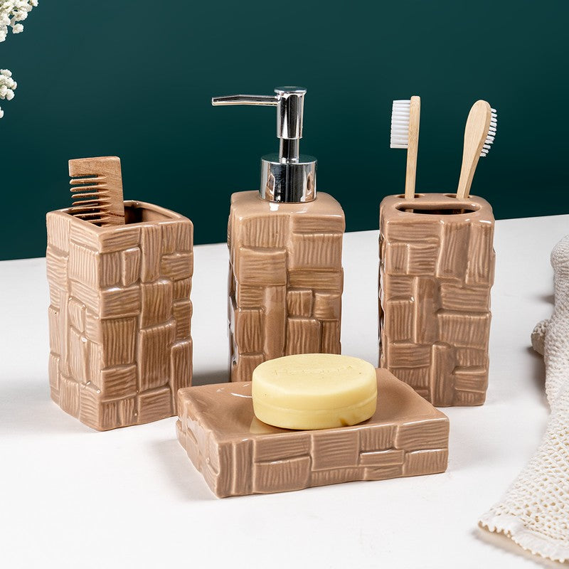 SereneWash Ceramic Bathroom Set - Four Piece Set media 3