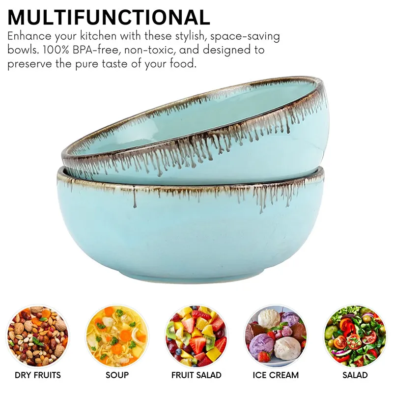 Casablanca Ceramic Serving Bowl - Set Of Two media 5