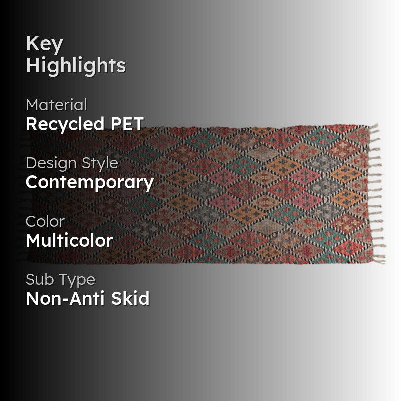 Pinakin Ethnic Recycled PET Runner Rug media 2