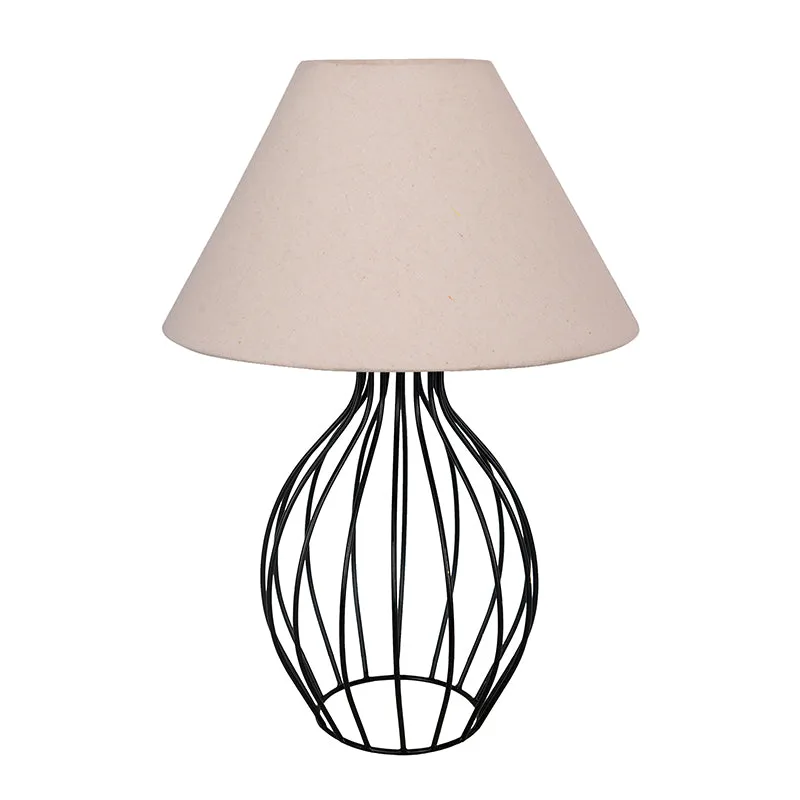 Spire Metal Table Lamp - Beige,Black media 3
