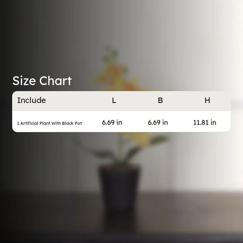 Artificial Orchid Flower Plant With Fiber Pot (Yellow) - 1 Feet media 6