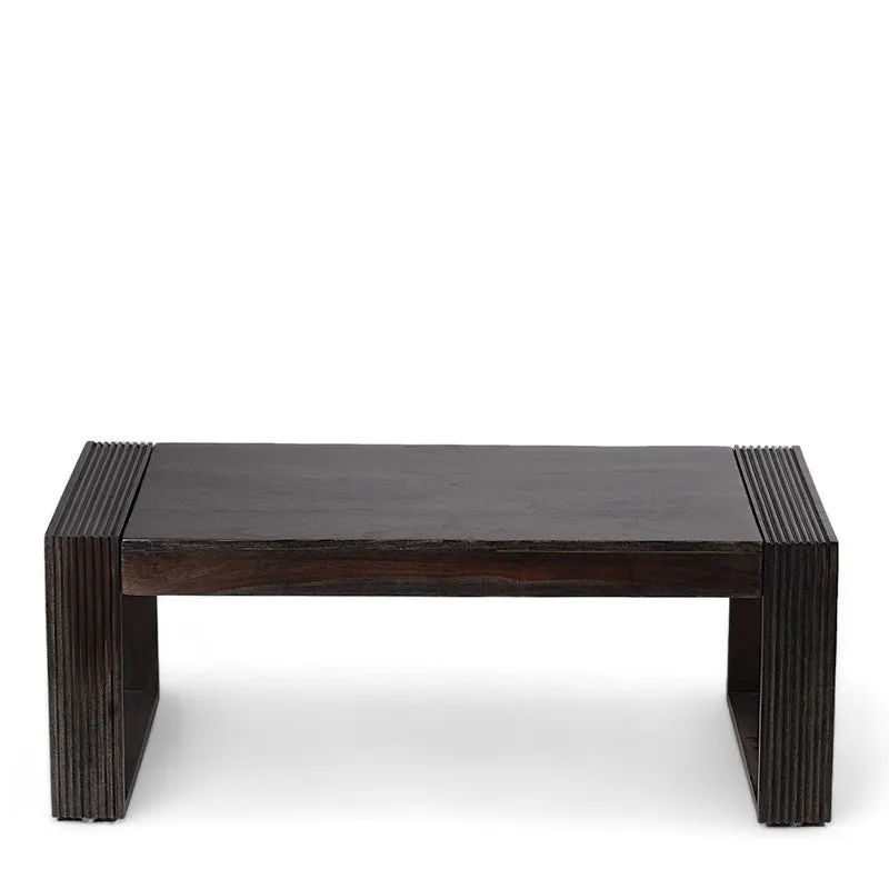 Zirox Sheesham Wooden Center Table - Black media 4