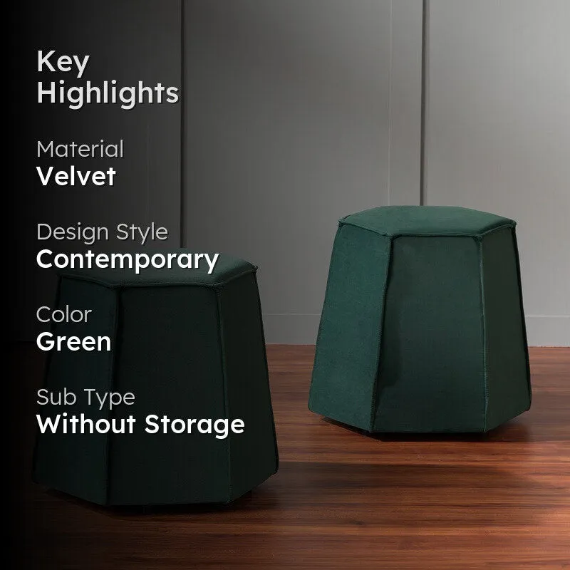 Soft Balance Pouffe (Green) - Set Of Two media 2